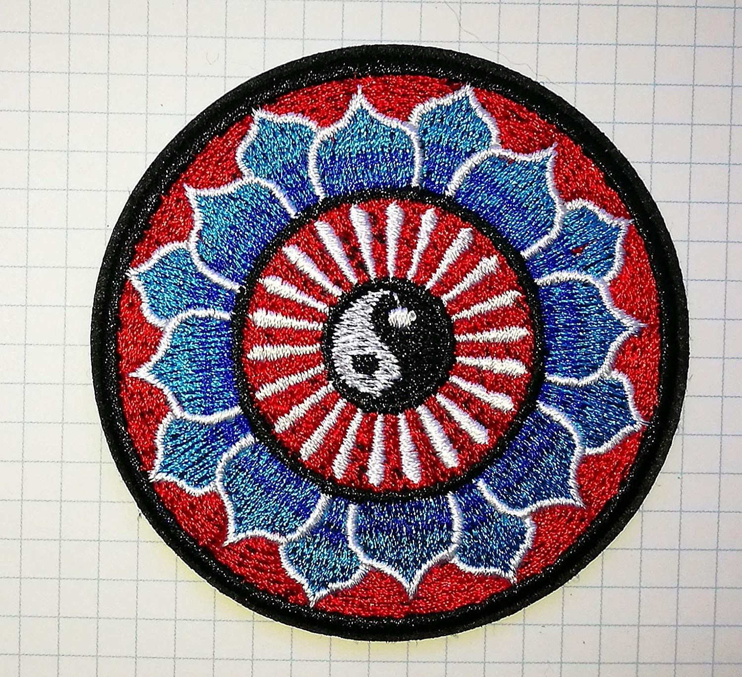 Handmade × Other × Vintage Yin Yang YOGA Embroidered Cloth Iron On Patch Size ONE SIZE - 1 Thumbnail