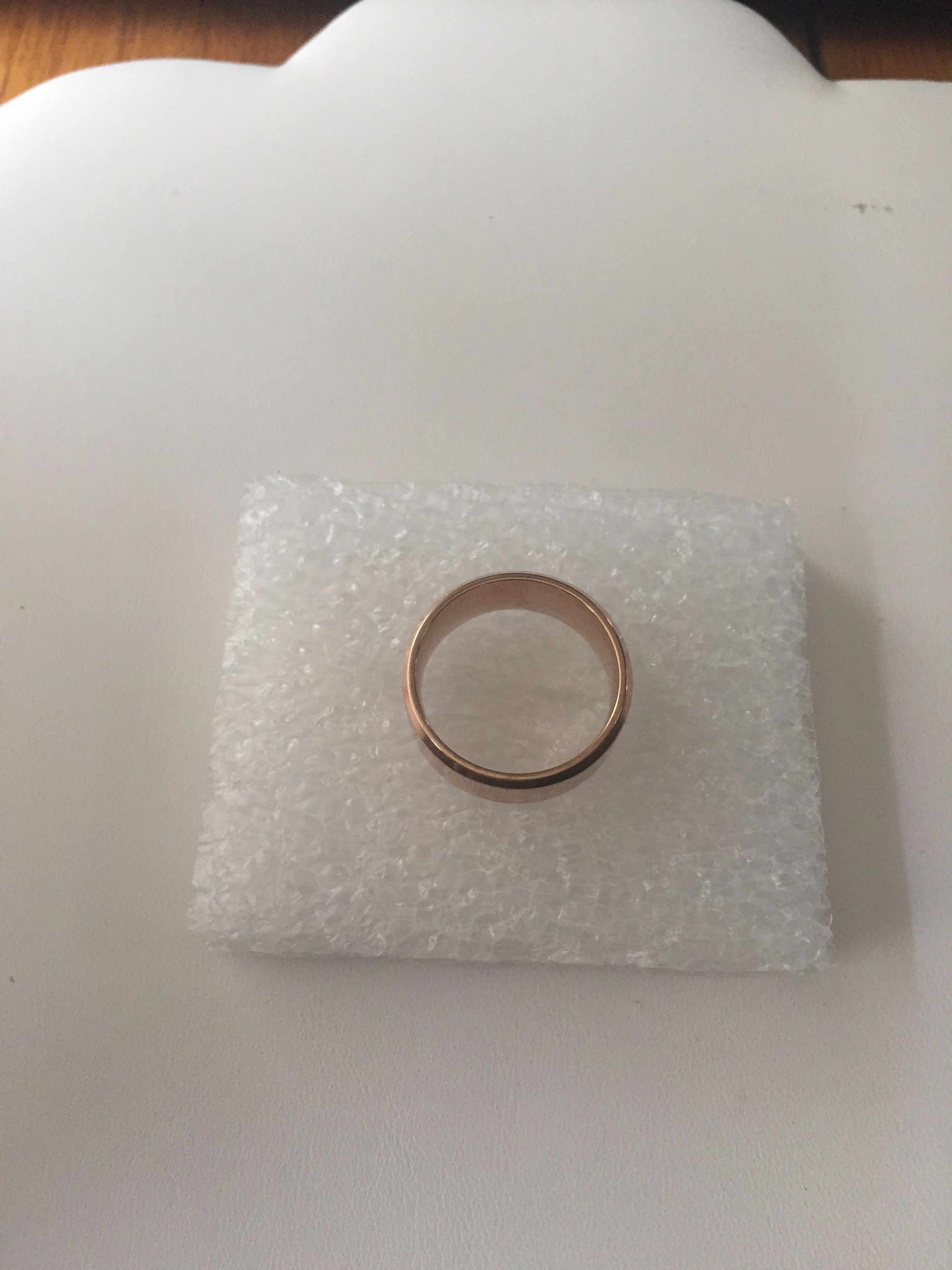 Jewelry Rose Gold Stainless Steel Ring - size 7 Size ONE SIZE - 2 Thumbnail