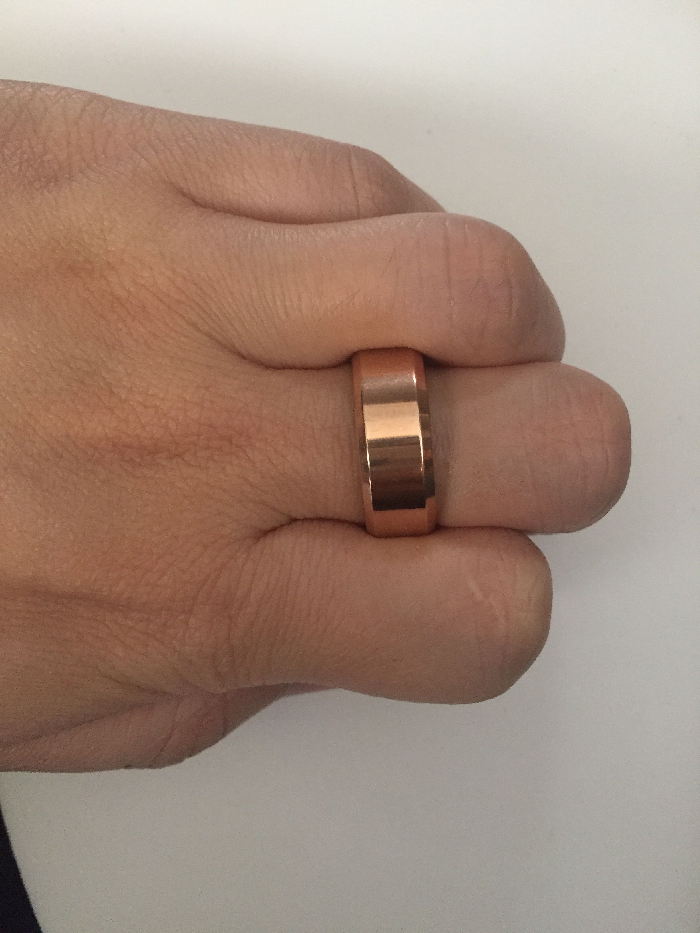 Jewelry Rose Gold Stainless Steel Ring - size 7 Size ONE SIZE - 3 Thumbnail