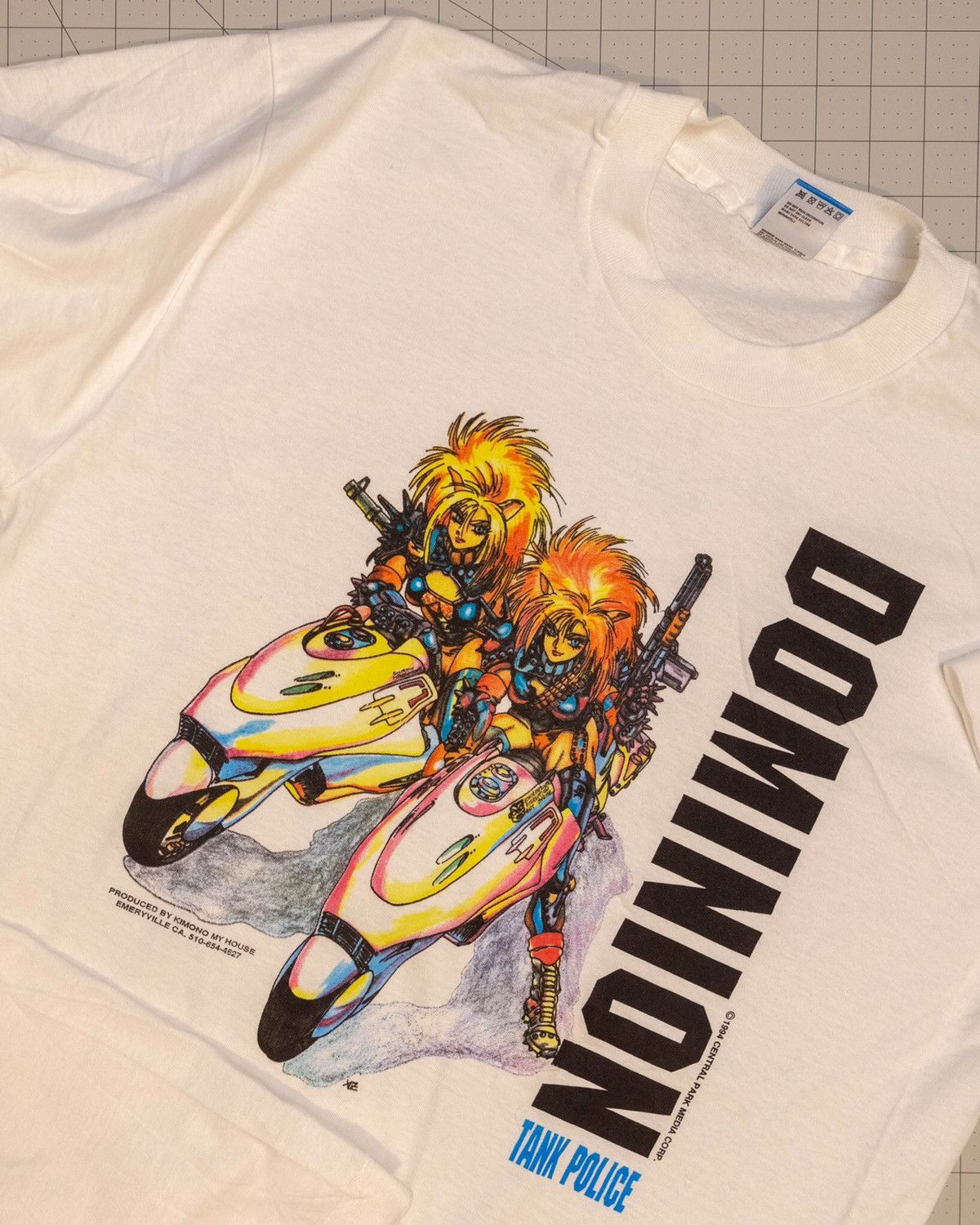 Vintage Dominion Tank Police T Shirt 1994 Anime Single Stitch 