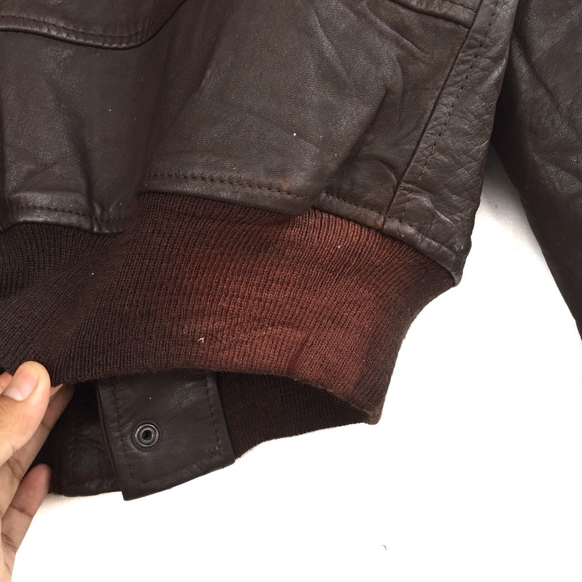 Japanese Brand × Vintage Japanese Brand Houston N.Y.C Leather Flight Jacket A-2 Size US M / EU 48-50 / 2 - 9 Thumbnail