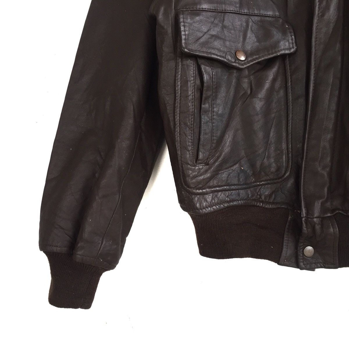 Japanese Brand × Vintage Japanese Brand Houston N.Y.C Leather Flight Jacket A-2 Size US M / EU 48-50 / 2 - 4 Thumbnail