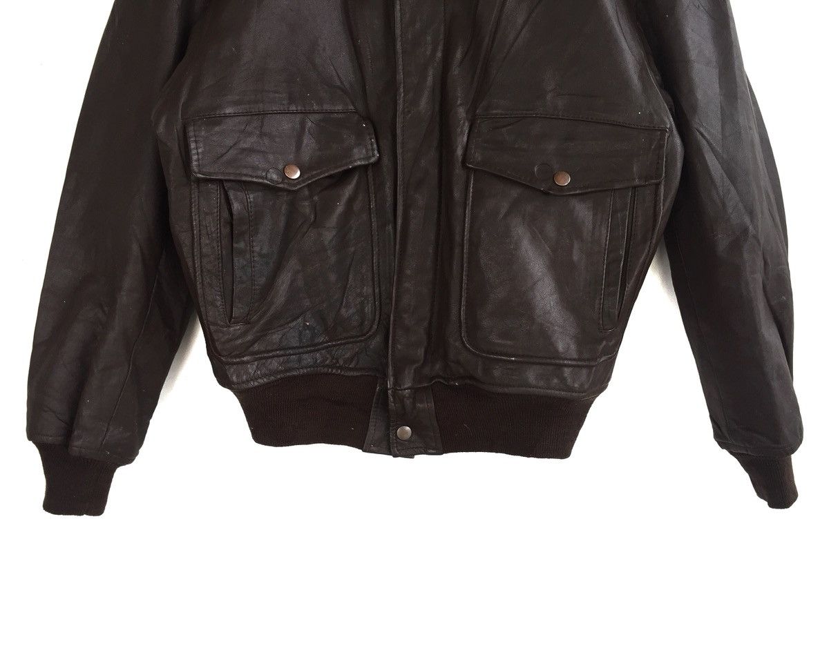 Japanese Brand × Vintage Japanese Brand Houston N.Y.C Leather Flight Jacket A-2 Size US M / EU 48-50 / 2 - 3 Thumbnail