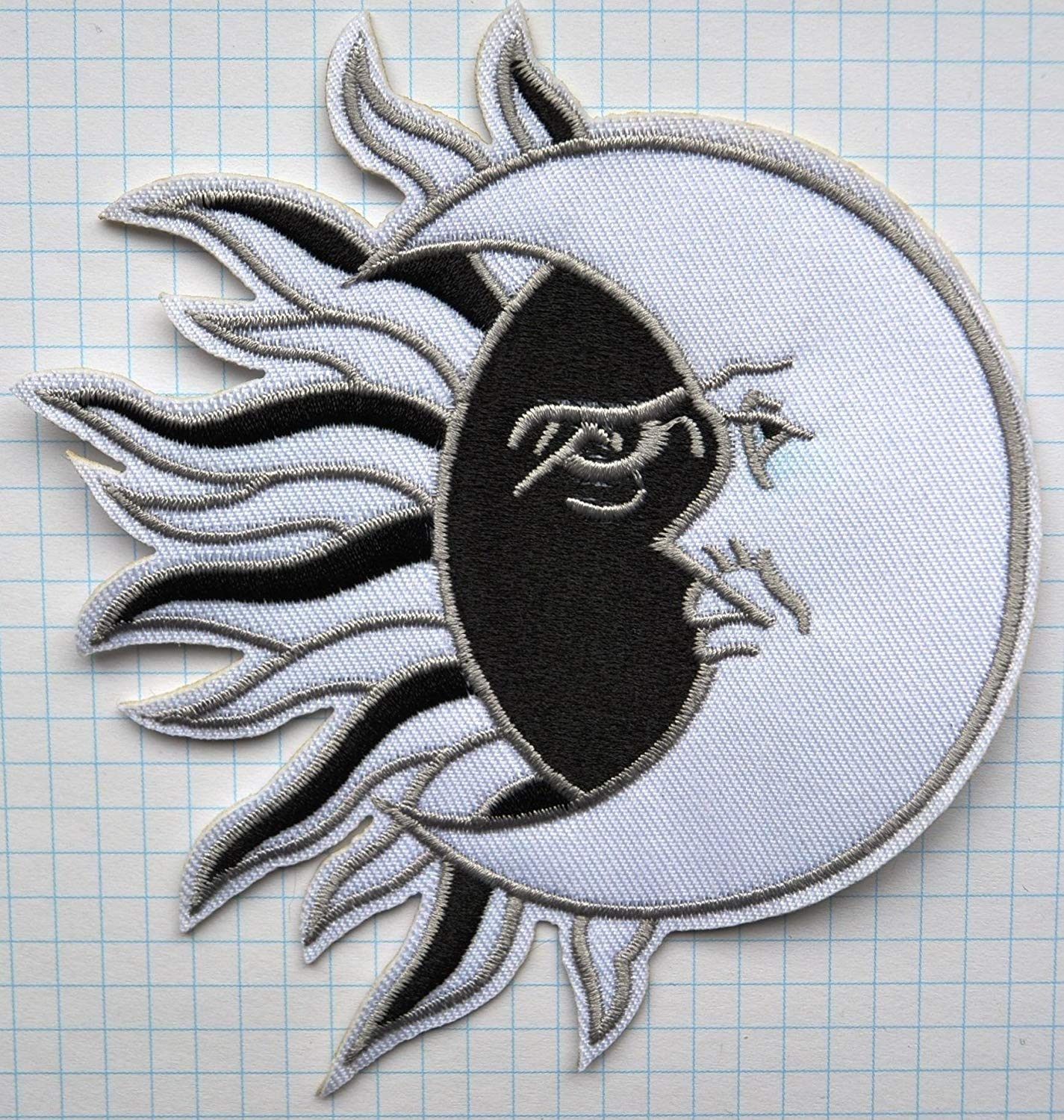 Handmade × Other × Vintage Black Sun White Moon Embroidered Iron On Patch Size ONE SIZE - 1 Preview