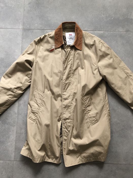 Supreme Supreme F/W '11 leopard lined trench coat - Large Tan