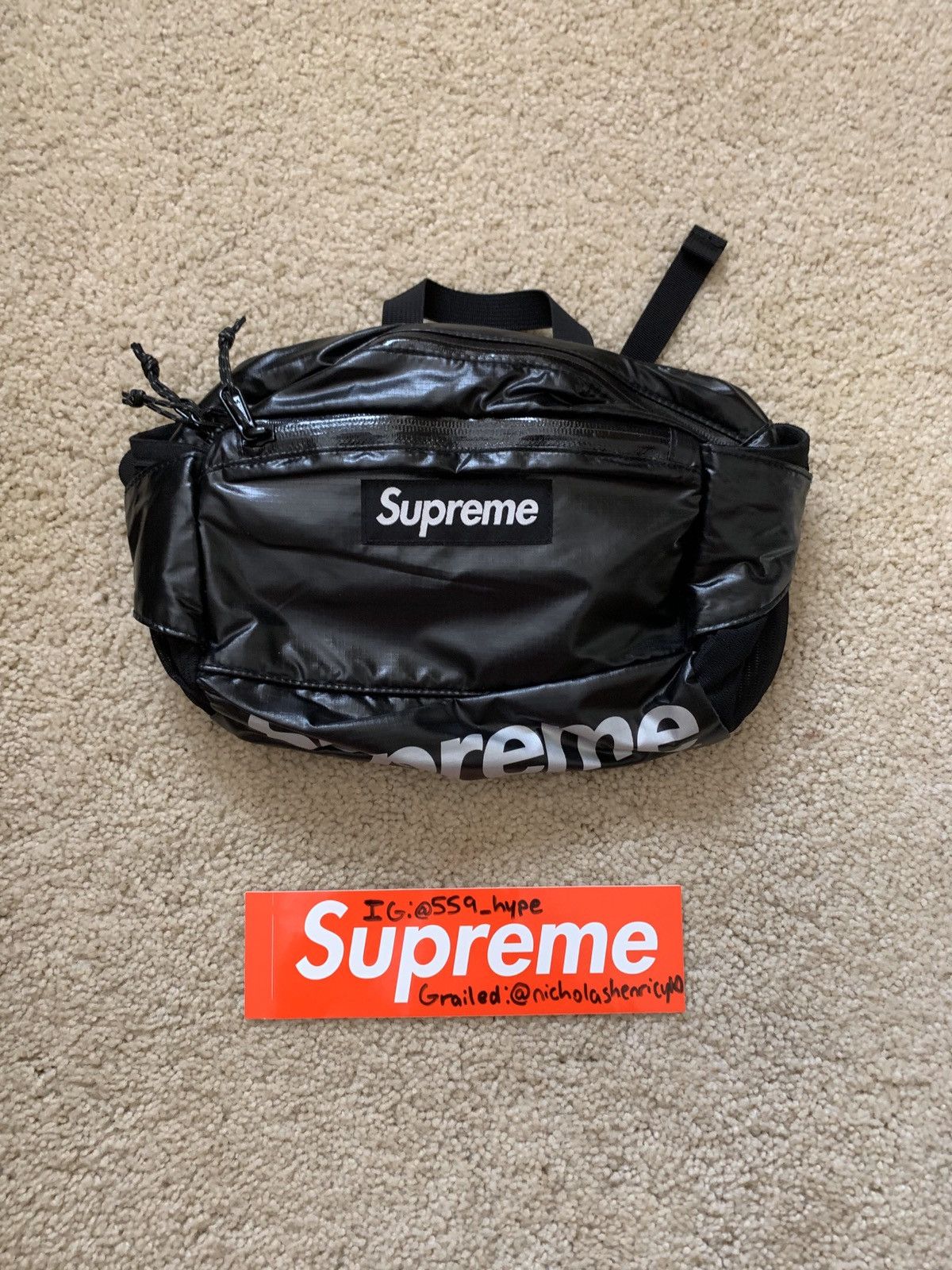 Supreme Waist Bag Black - FW17 - US