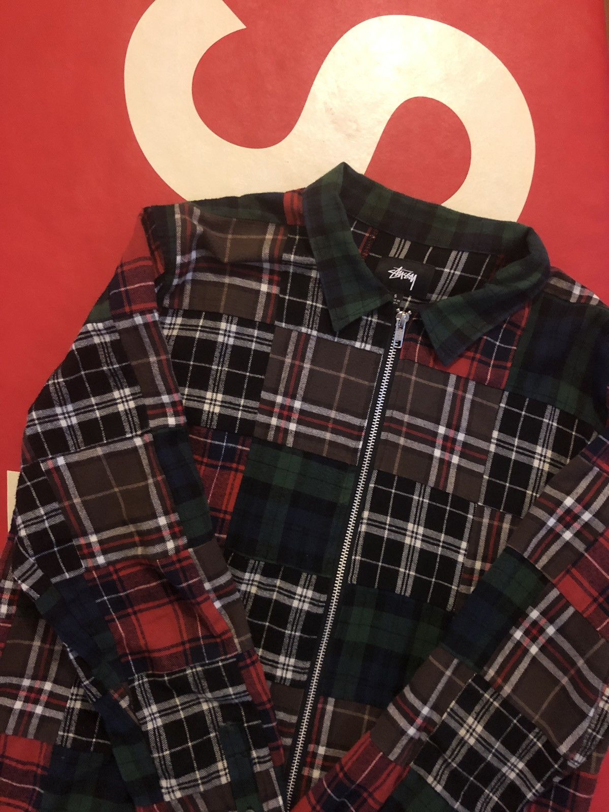Stussy Zip Up Flannel | Grailed