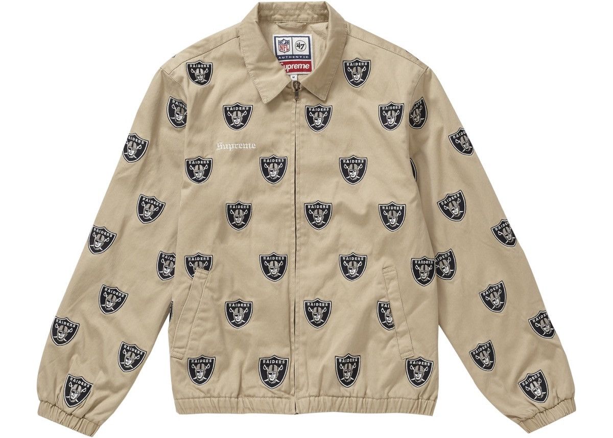 19ss Supreme NFL Raiders versity ジャケット