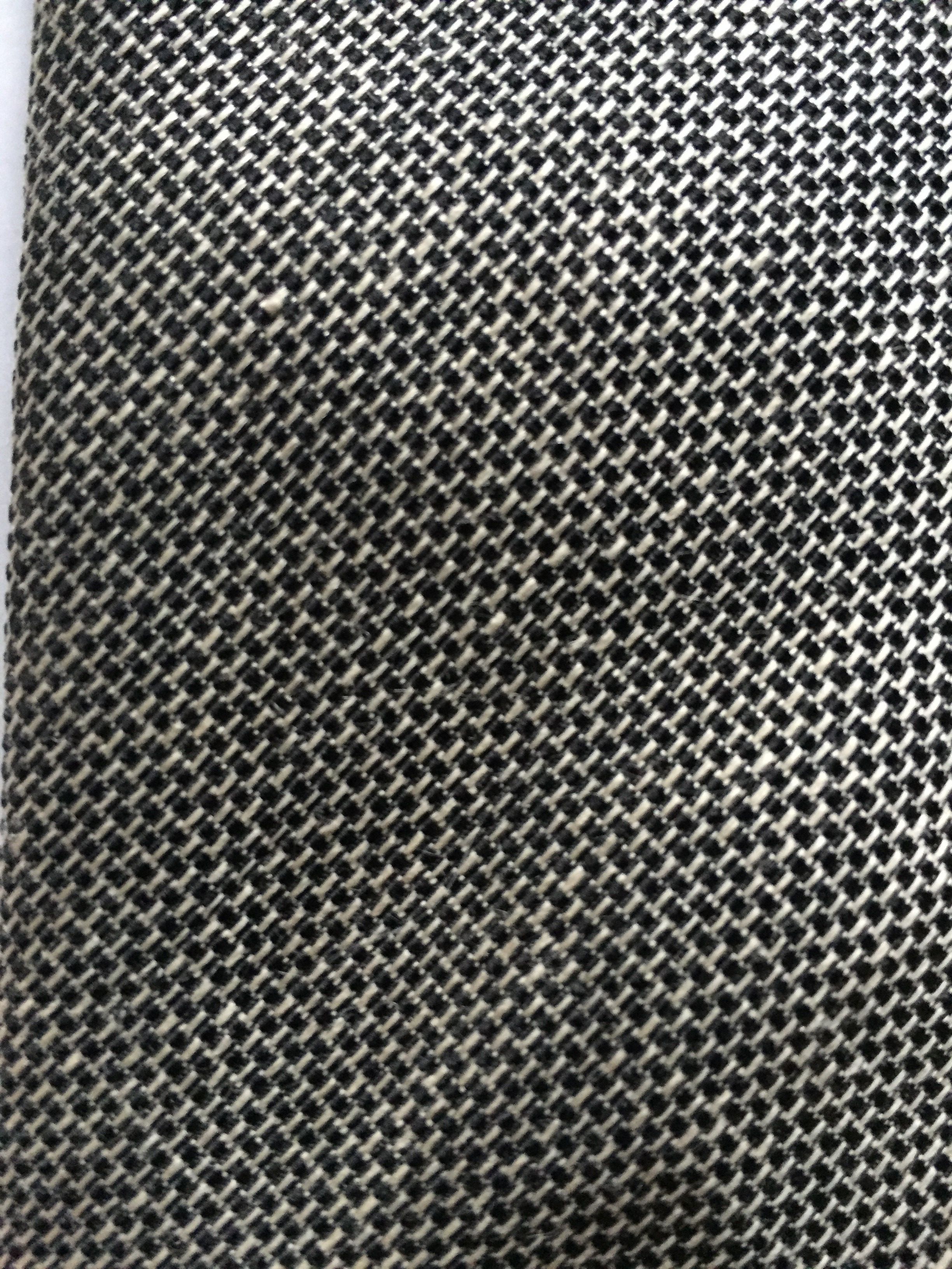 Dries Van Noten DVN Black & Silver Silk & Linen Necktie Size ONE SIZE - 4 Thumbnail