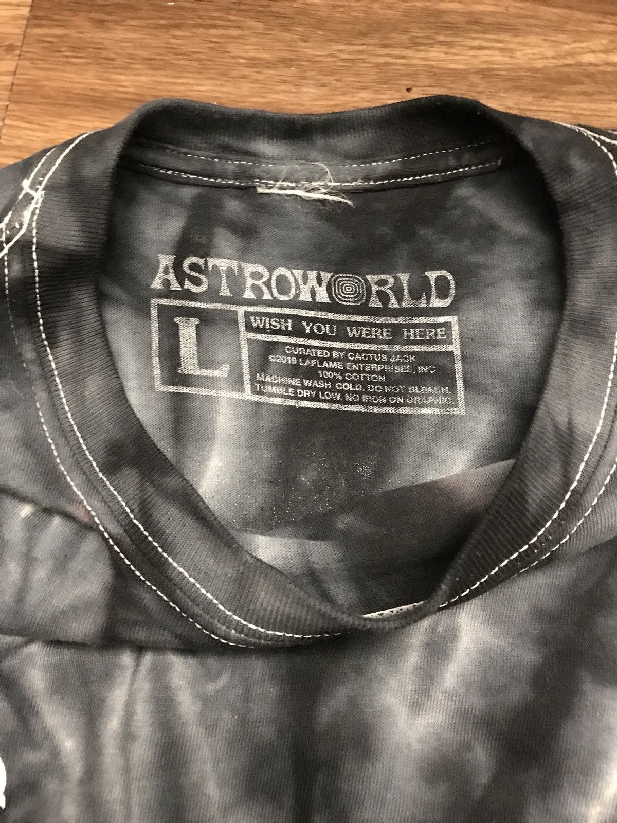 Travis Scott Travis Scott Astroworld Tour Astronaut Black Tie-Dye Tee Size US L / EU 52-54 / 3 - 3 Thumbnail