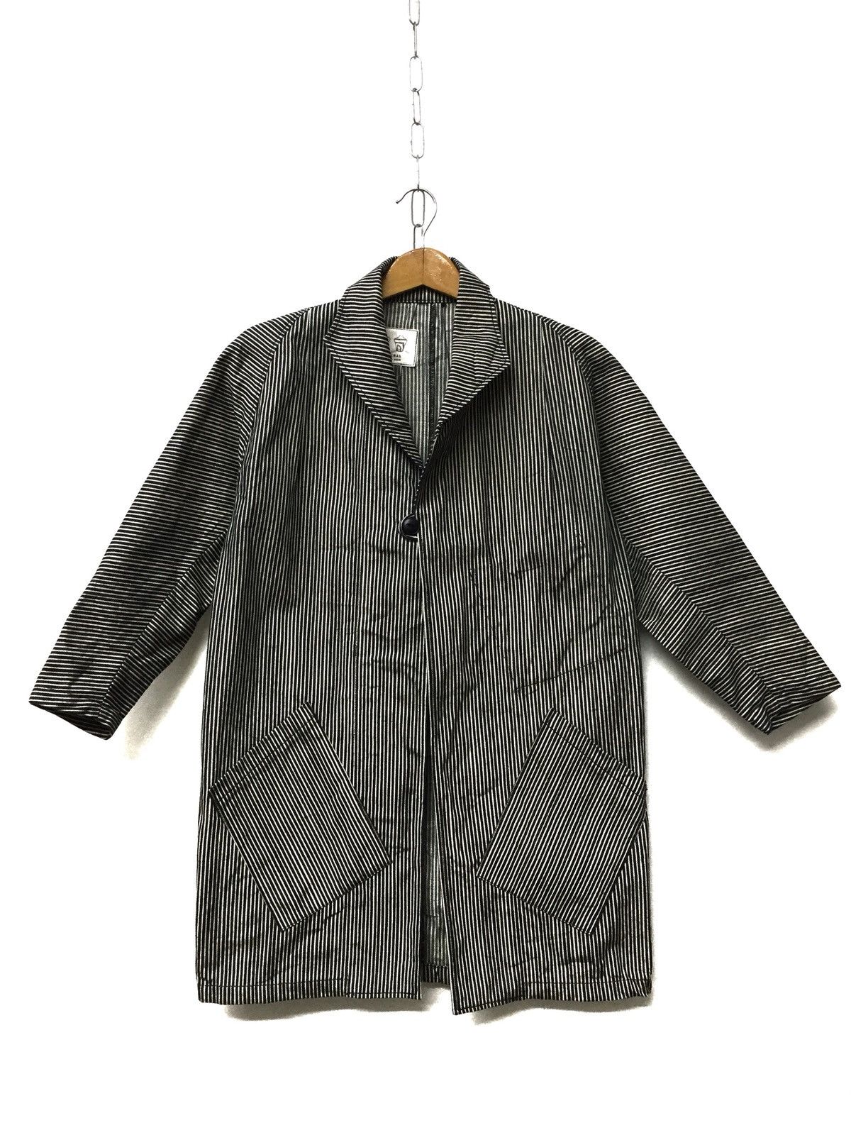 Marua Original Hickory Stripe One Button Jacket Vintage