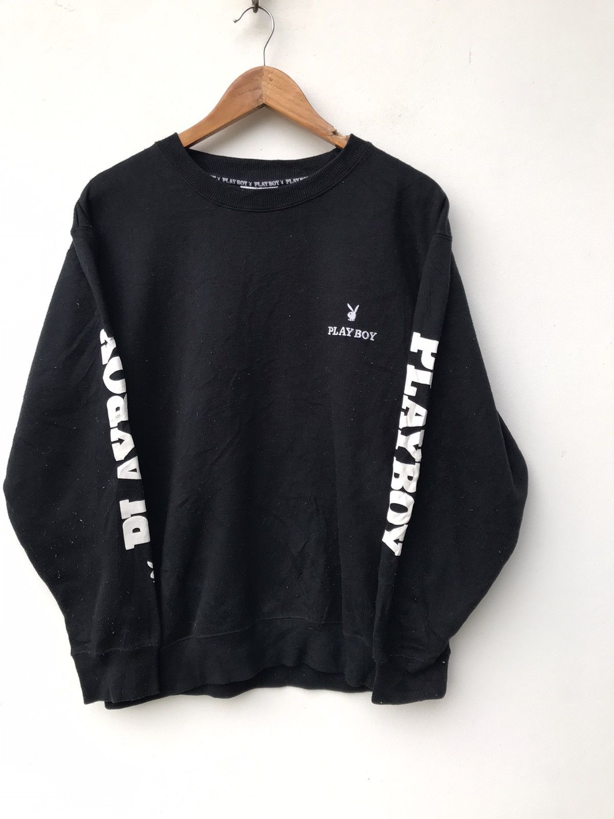 Playboy PLAYBOY SPELL OUT BIG LOGO SWEATSHIRT NAUGHTY BOY RARE Size US M / EU 48-50 / 2 - 1 Thumbnail
