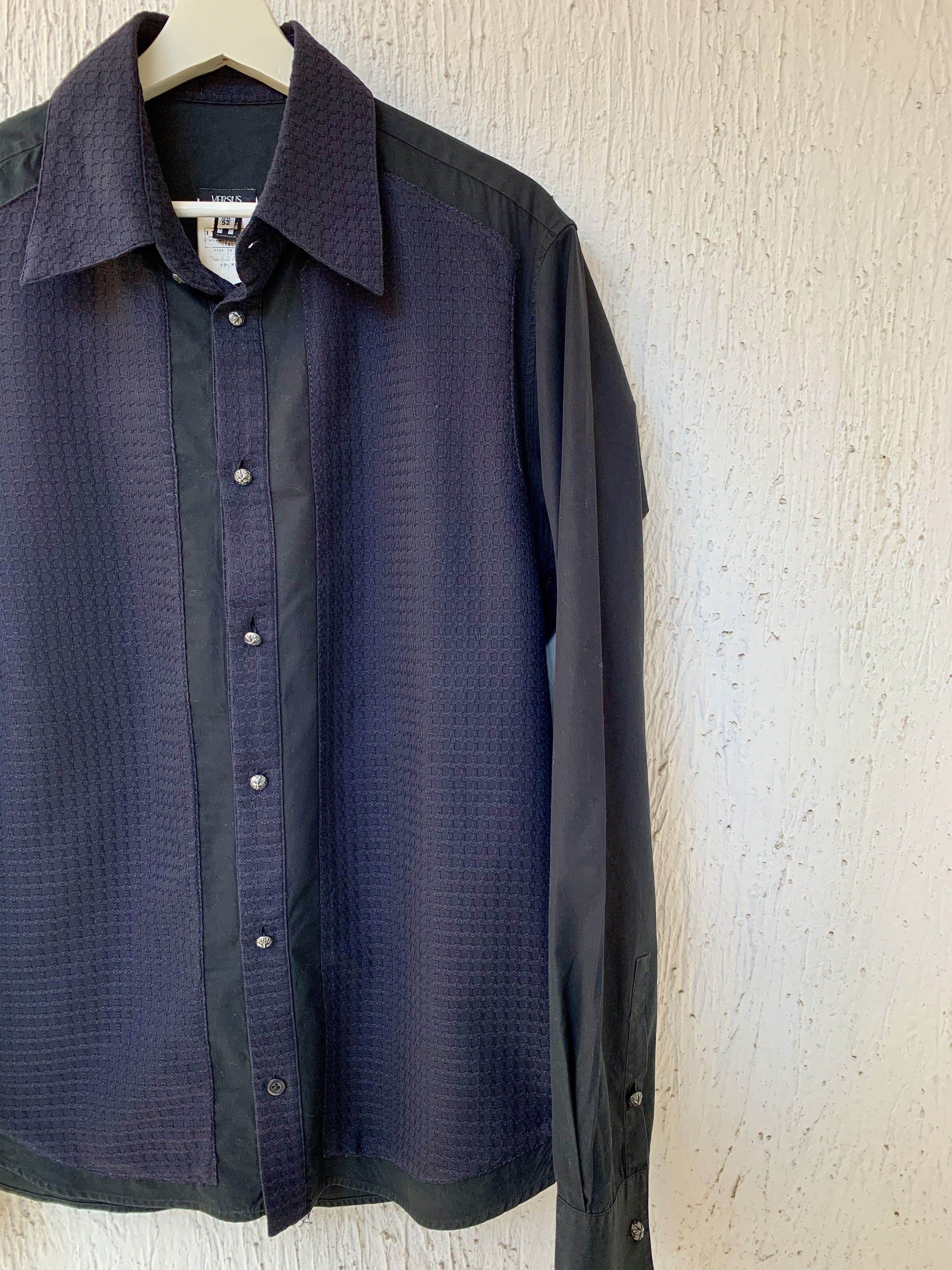 Versace panelled cross button shirt Size US L / EU 52-54 / 3 - 2 Thumbnail