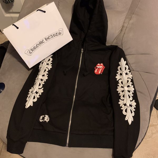 Chrome Hearts Chrome Hearts Rolling Stones Zip Up Hoodie | Grailed