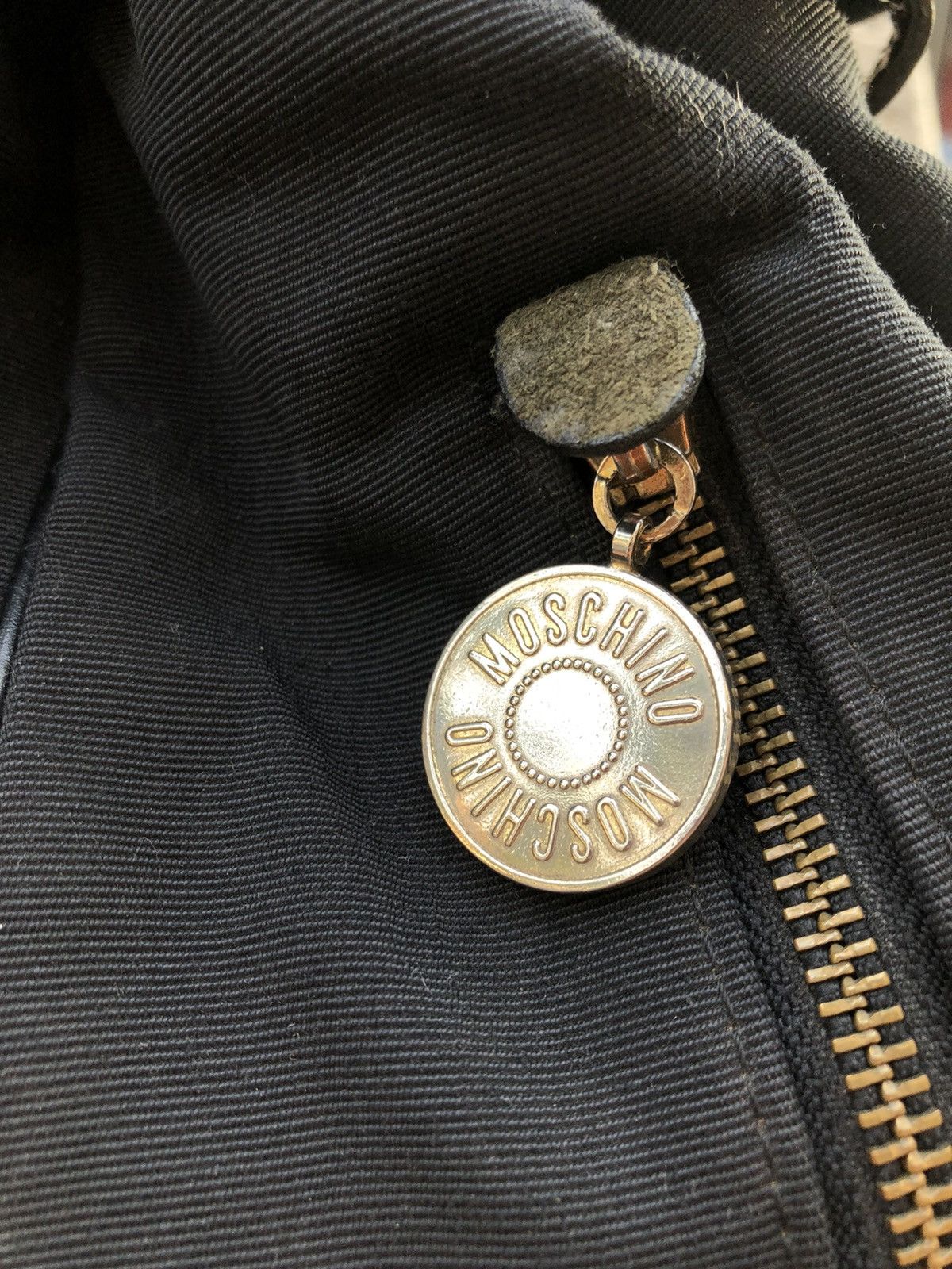 90s MOSCHINO Letter Nylon with Leather Trim Backpack Menswear