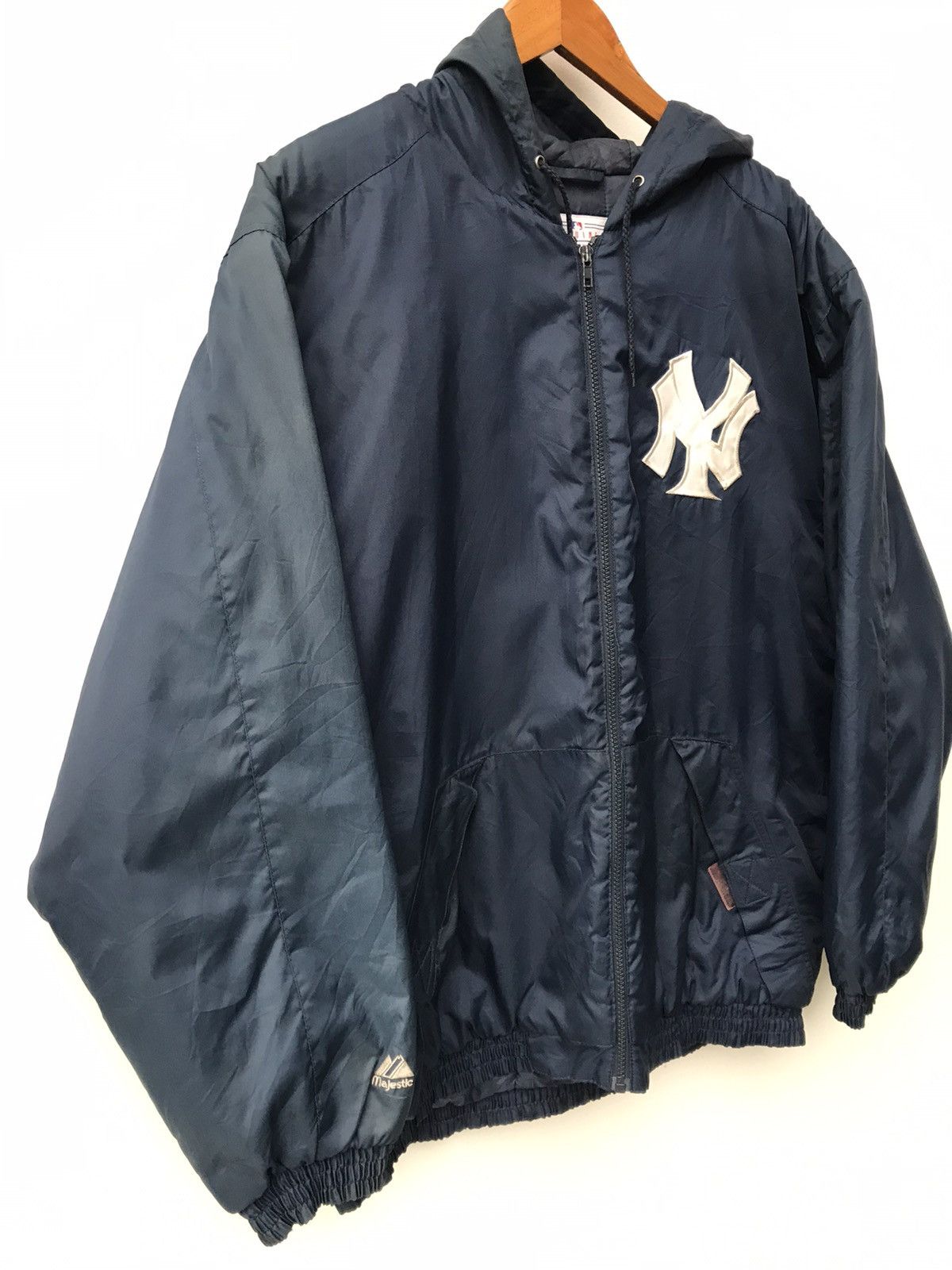 Majestic VINTAGE NEW YORK YANKEE VARSITY JACKET Size US L / EU 52-54 / 3 - 3 Thumbnail