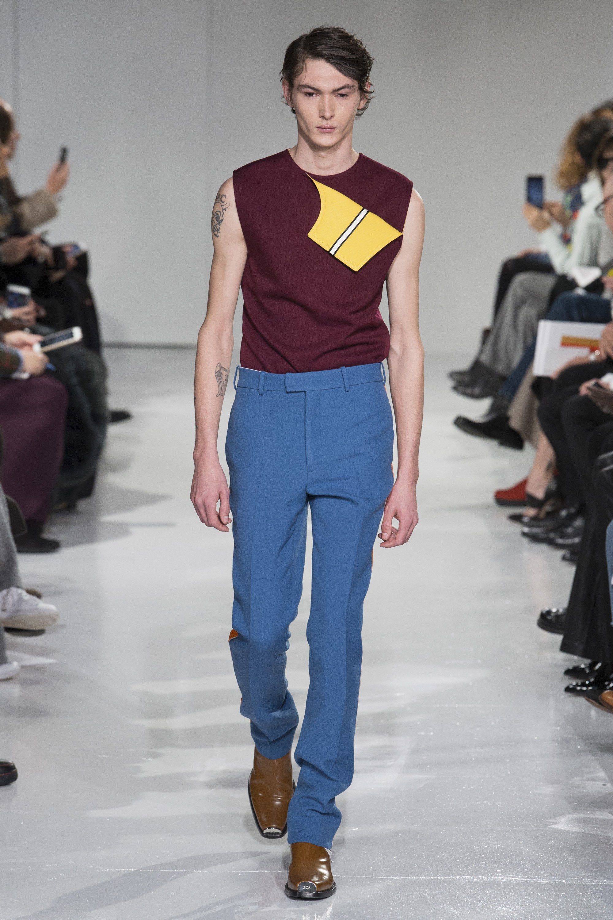 Calvin Klein 205W39NYC Burgundy Band Vest AW 17 Raf Simons Size US L / EU 52-54 / 3 - 9 Thumbnail
