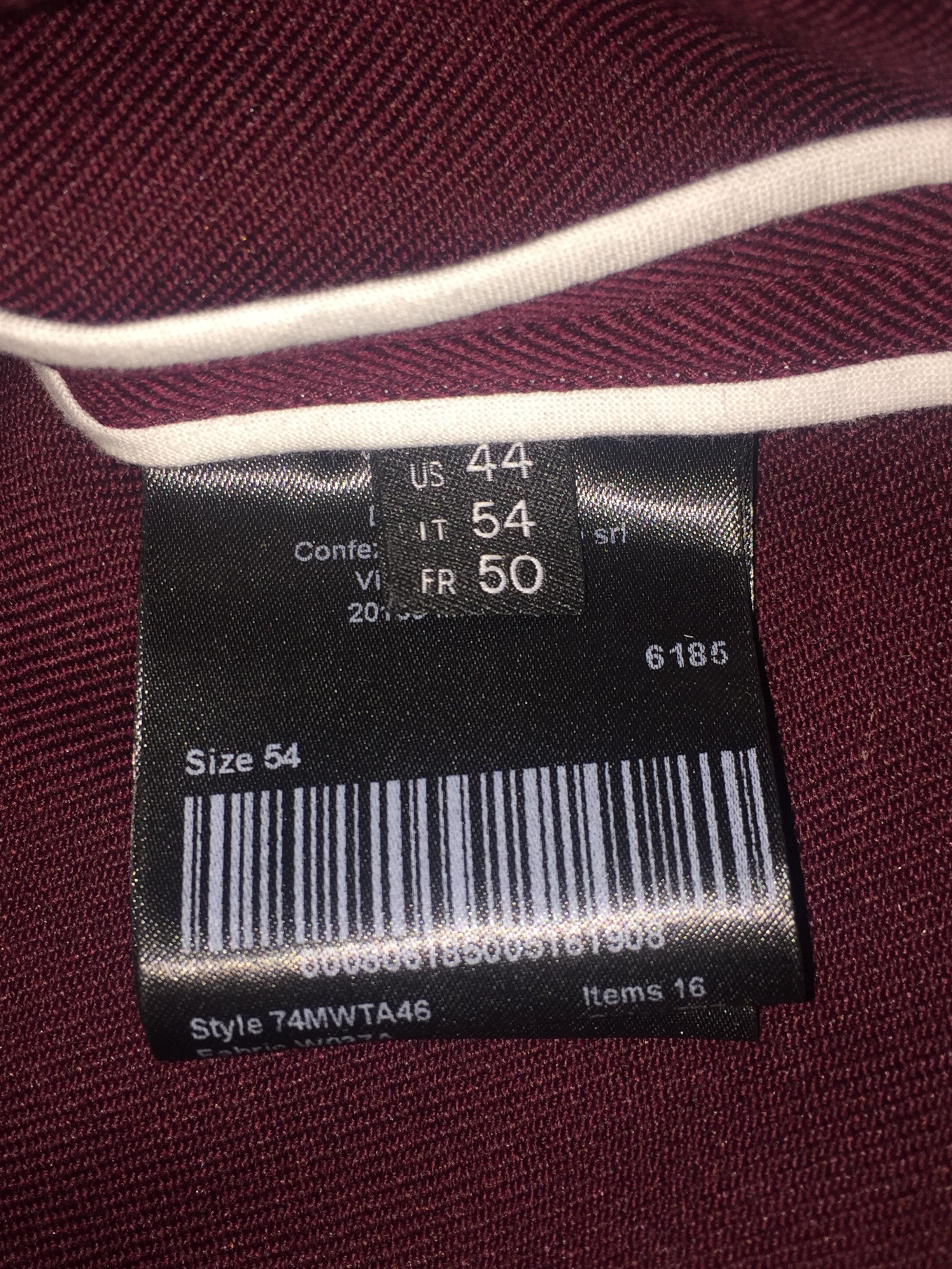 Calvin Klein 205W39NYC Burgundy Band Vest AW 17 Raf Simons Size US L / EU 52-54 / 3 - 5 Thumbnail