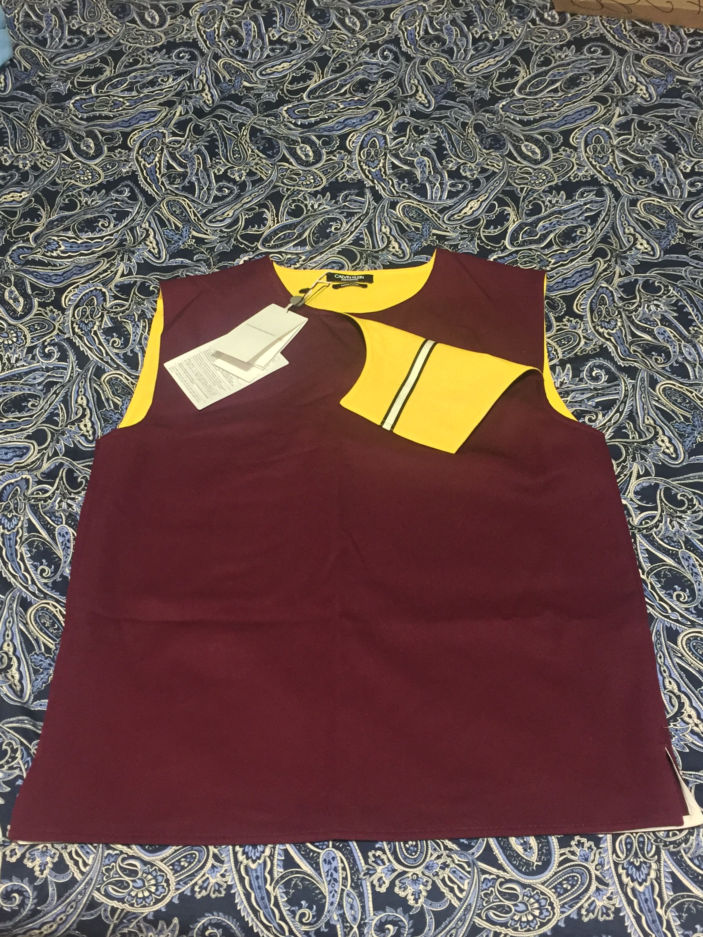 Calvin Klein 205W39NYC Burgundy Band Vest AW 17 Raf Simons Size US L / EU 52-54 / 3 - 1 Thumbnail