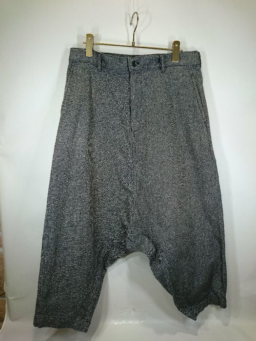 Comme des Garcons Cropped Gray Striped cotton Saruel Pants | Grailed