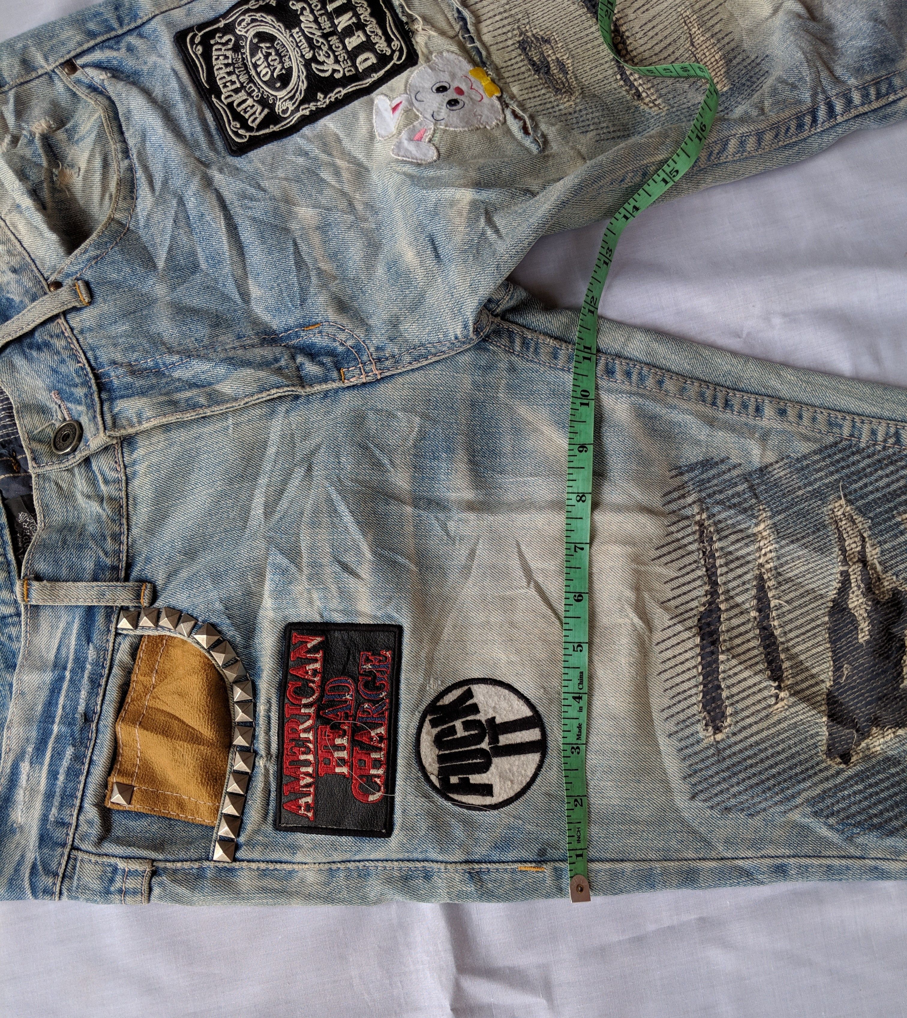 Japanese Brand × Other distressed denim redpepper denim like kapital boro/undercoverism/hysteric glamour homeless fashion Size US 36 / EU 52 - 7 Thumbnail