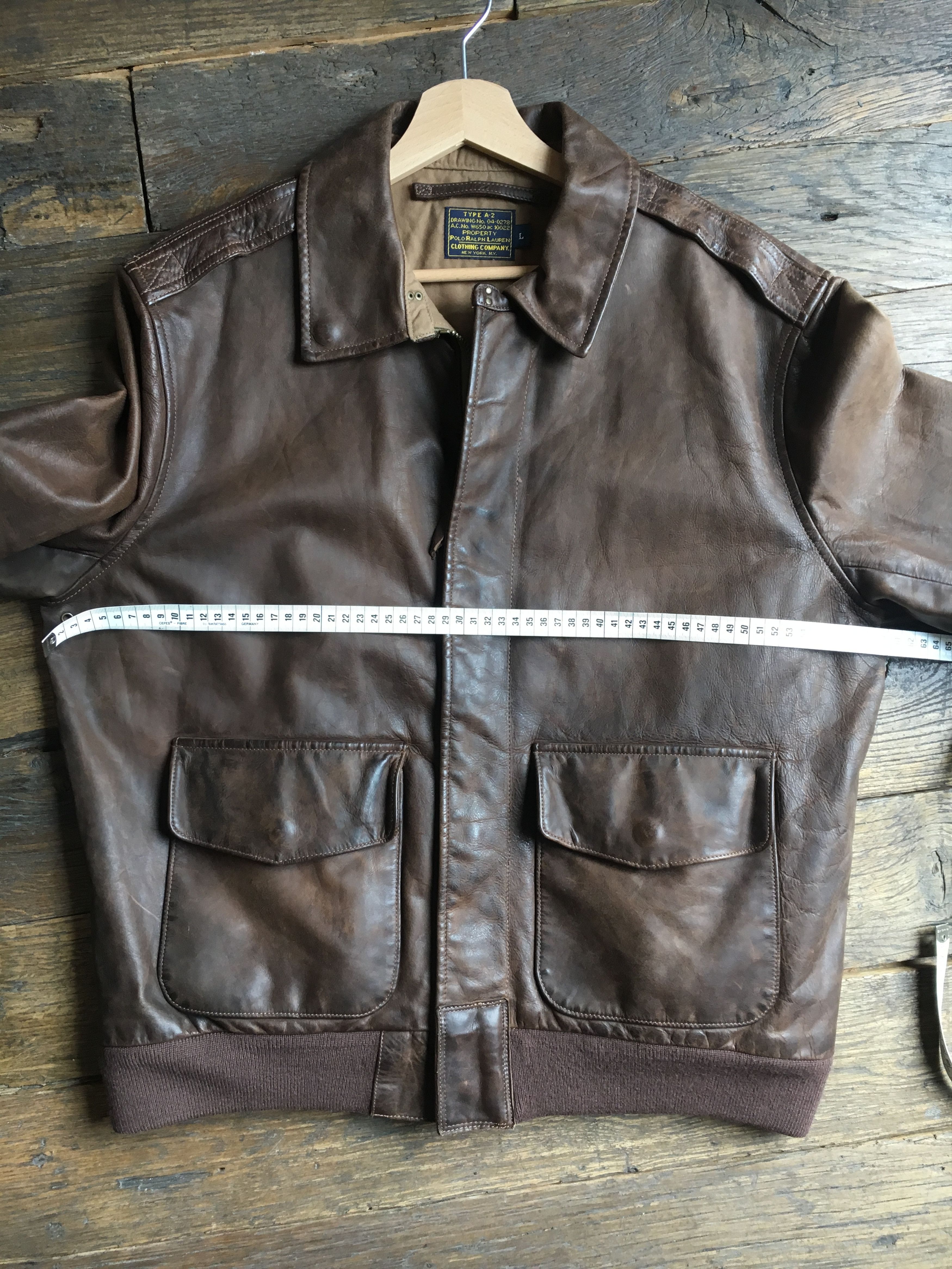 90s ラルフローレン A-2 Flight Leather Jacket XL