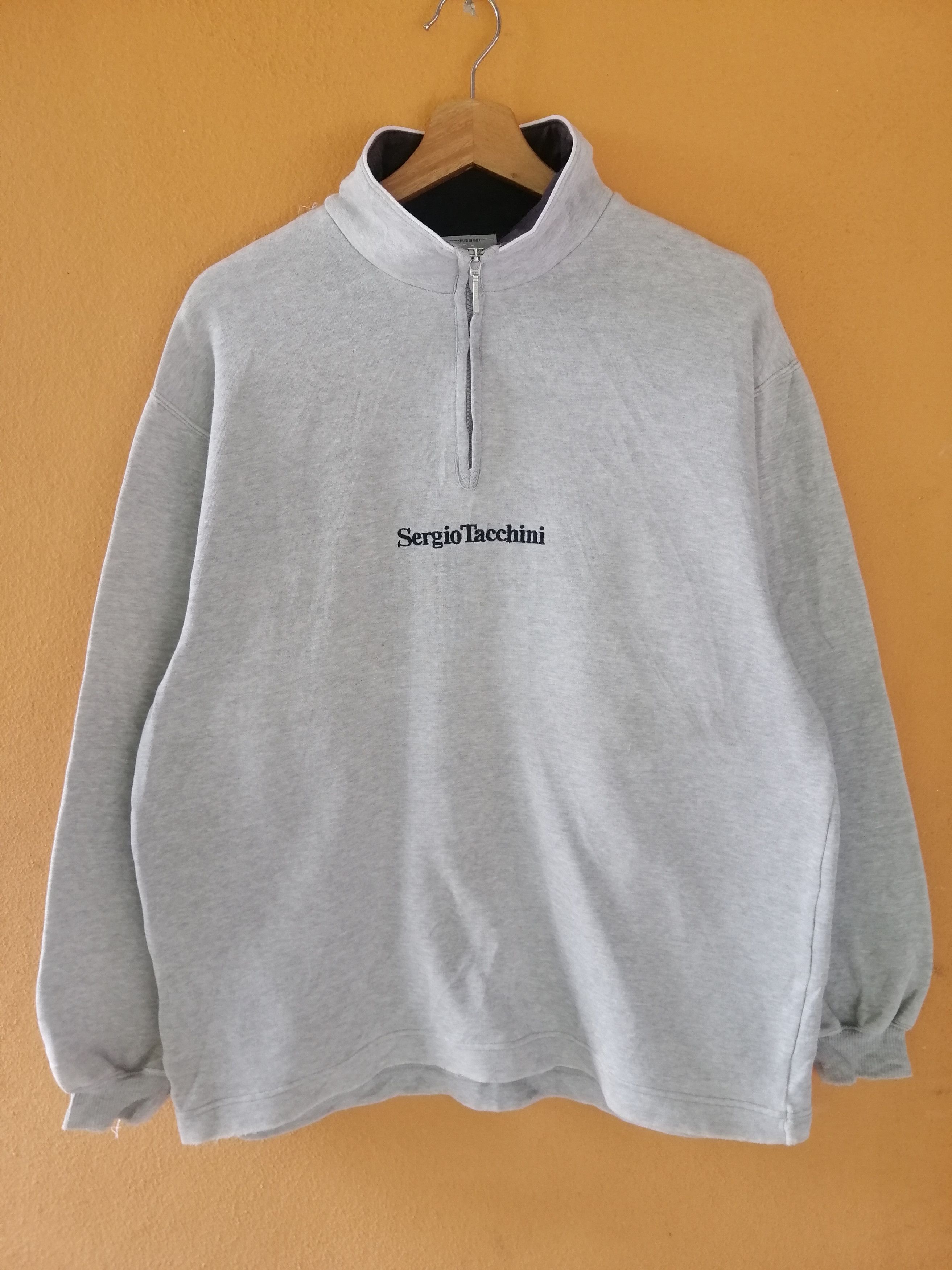 Sergio Tacchini Vintage SERGIO TACCHINI Sweatshirt Half Zipper B11 Size US L / EU 52-54 / 3 - 6 Thumbnail