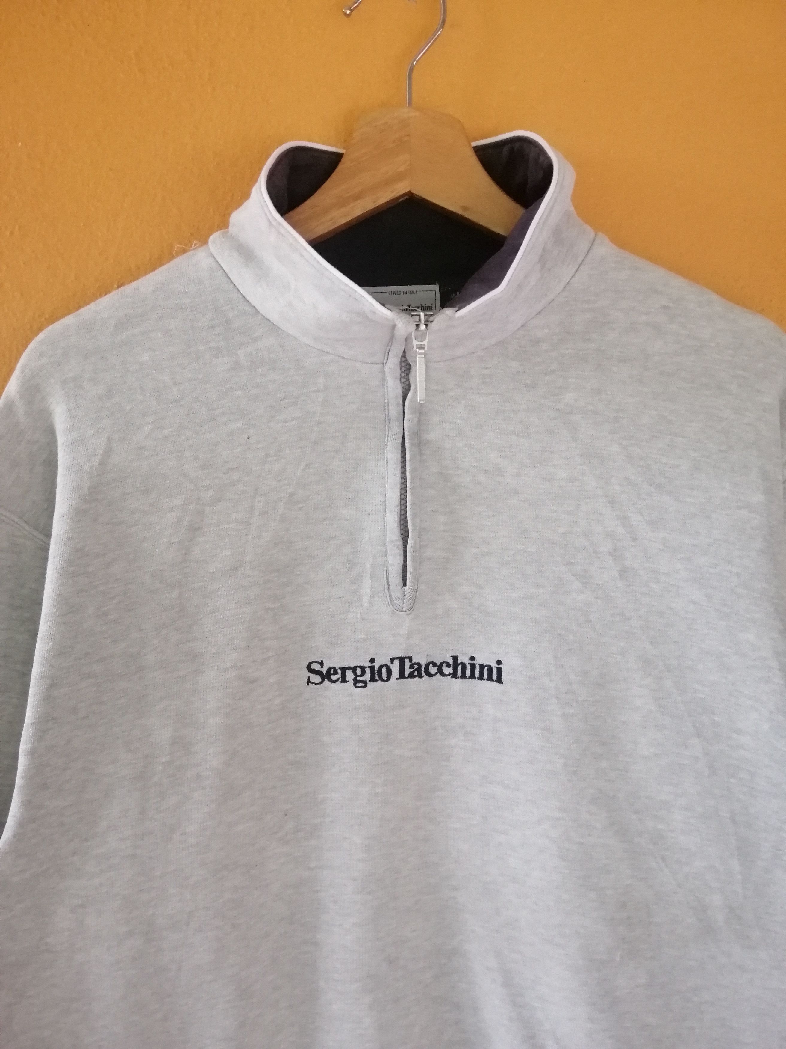 Sergio Tacchini Vintage SERGIO TACCHINI Sweatshirt Half Zipper B11 Size US L / EU 52-54 / 3 - 1 Thumbnail