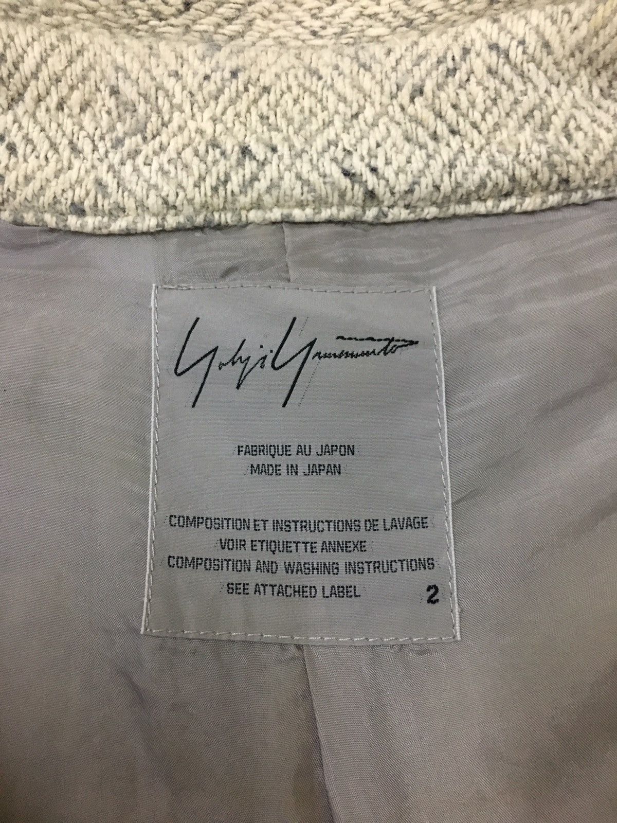 Yohji Yamamoto Silk Wool Blend Jacket Size XS / US 0-2 / IT 36-38 - 3 Thumbnail