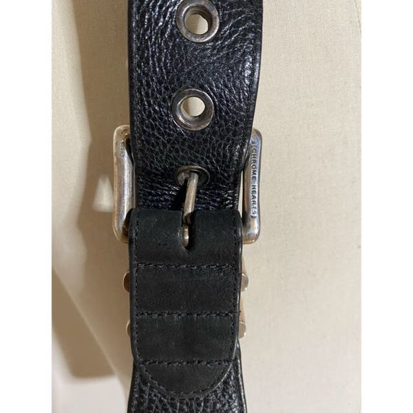 Chrome Hearts CH Spike Studs Leather Guitar Strap | Grailed