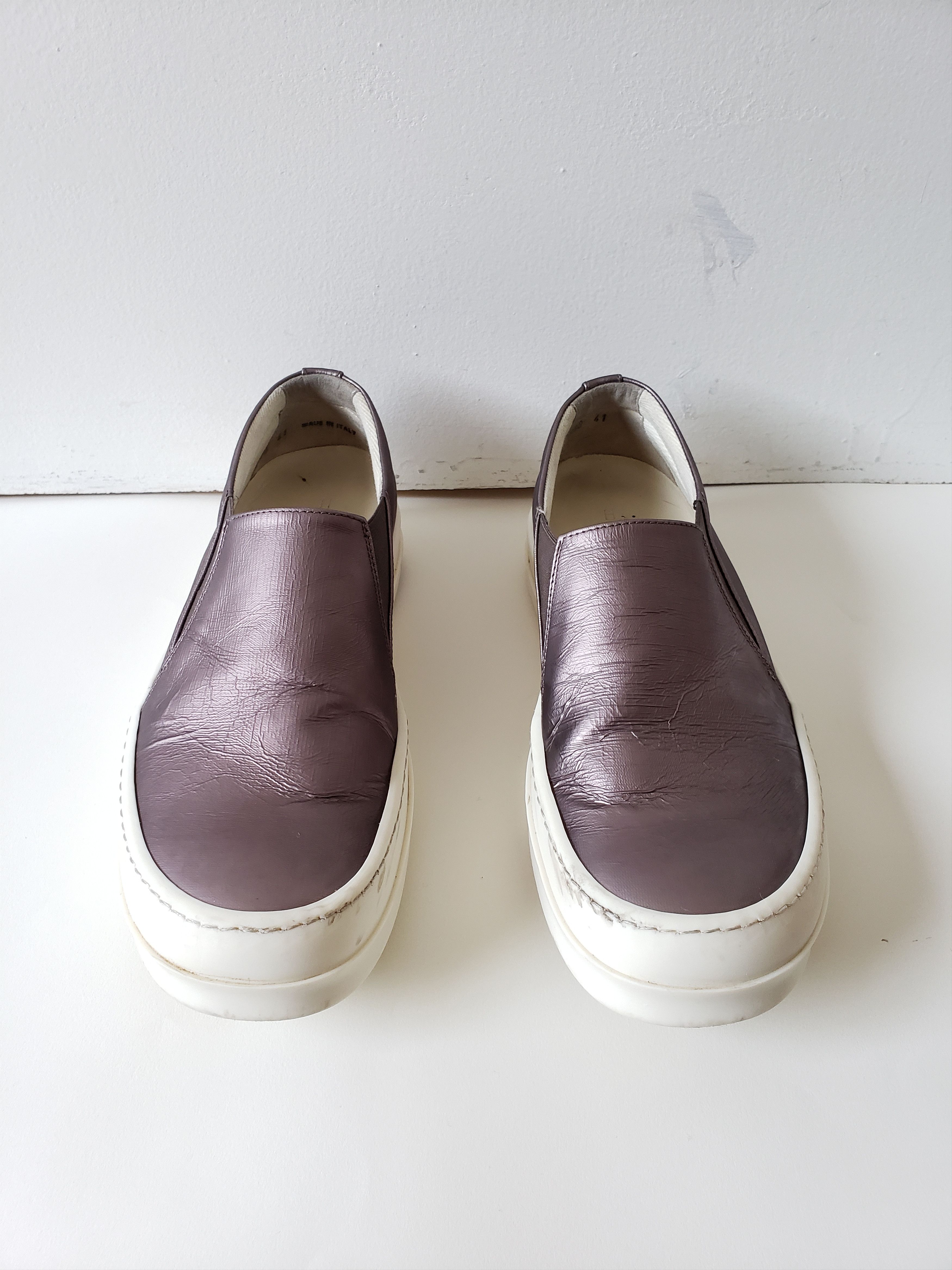 Rick Owens × Rick Owens Drkshdw RO Metallic Slip On Sneakers Size US 9 / EU 42 - 7 Thumbnail