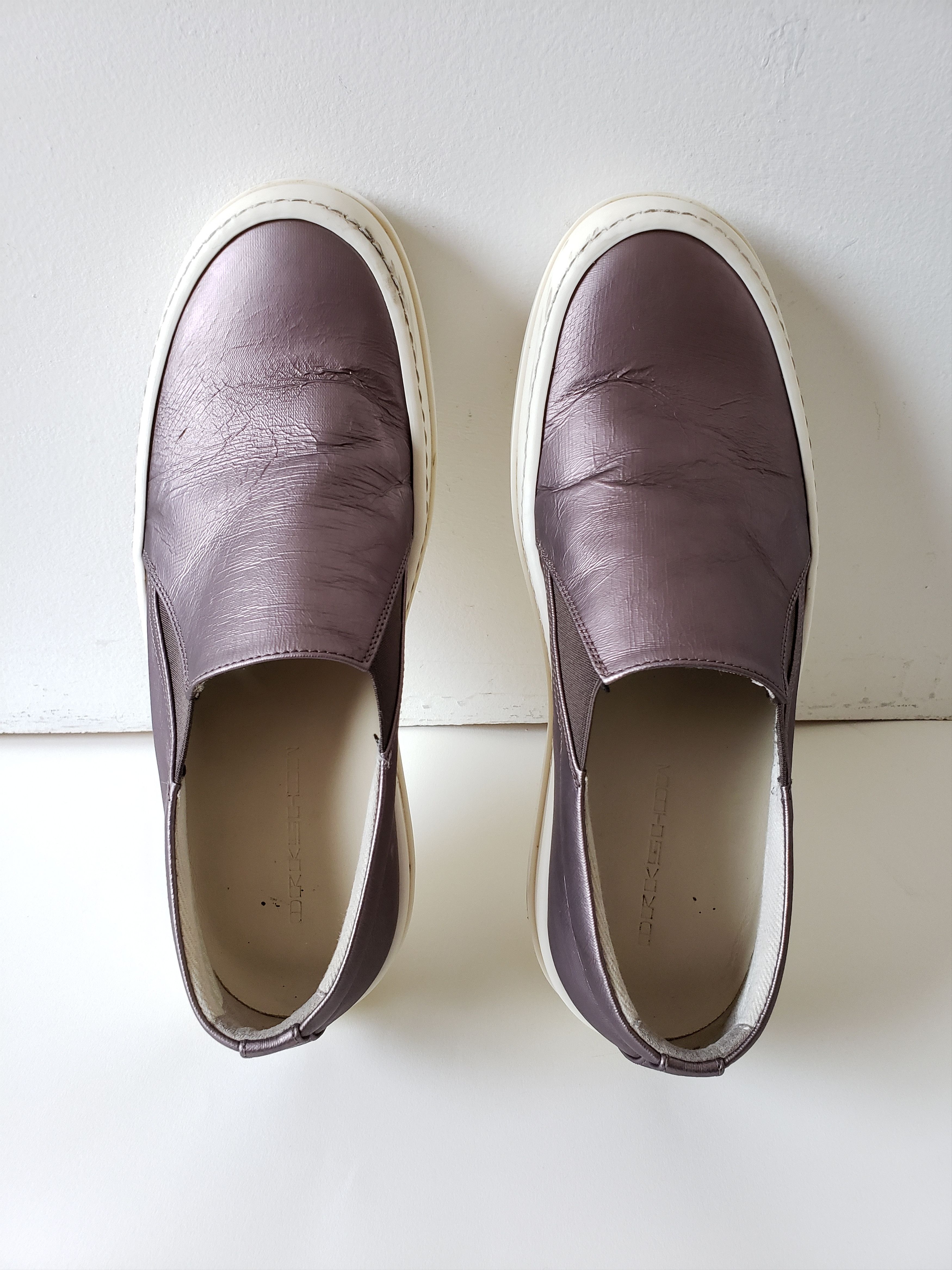 Rick Owens × Rick Owens Drkshdw RO Metallic Slip On Sneakers Size US 9 / EU 42 - 2 Thumbnail