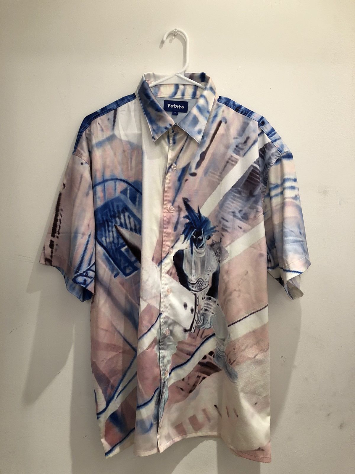 Imran Potato Cloud button up shirt size large Large