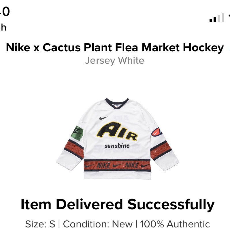 Nike Nike Cactus Plant Flea Market CPFM Hockey Jersey White Small ...