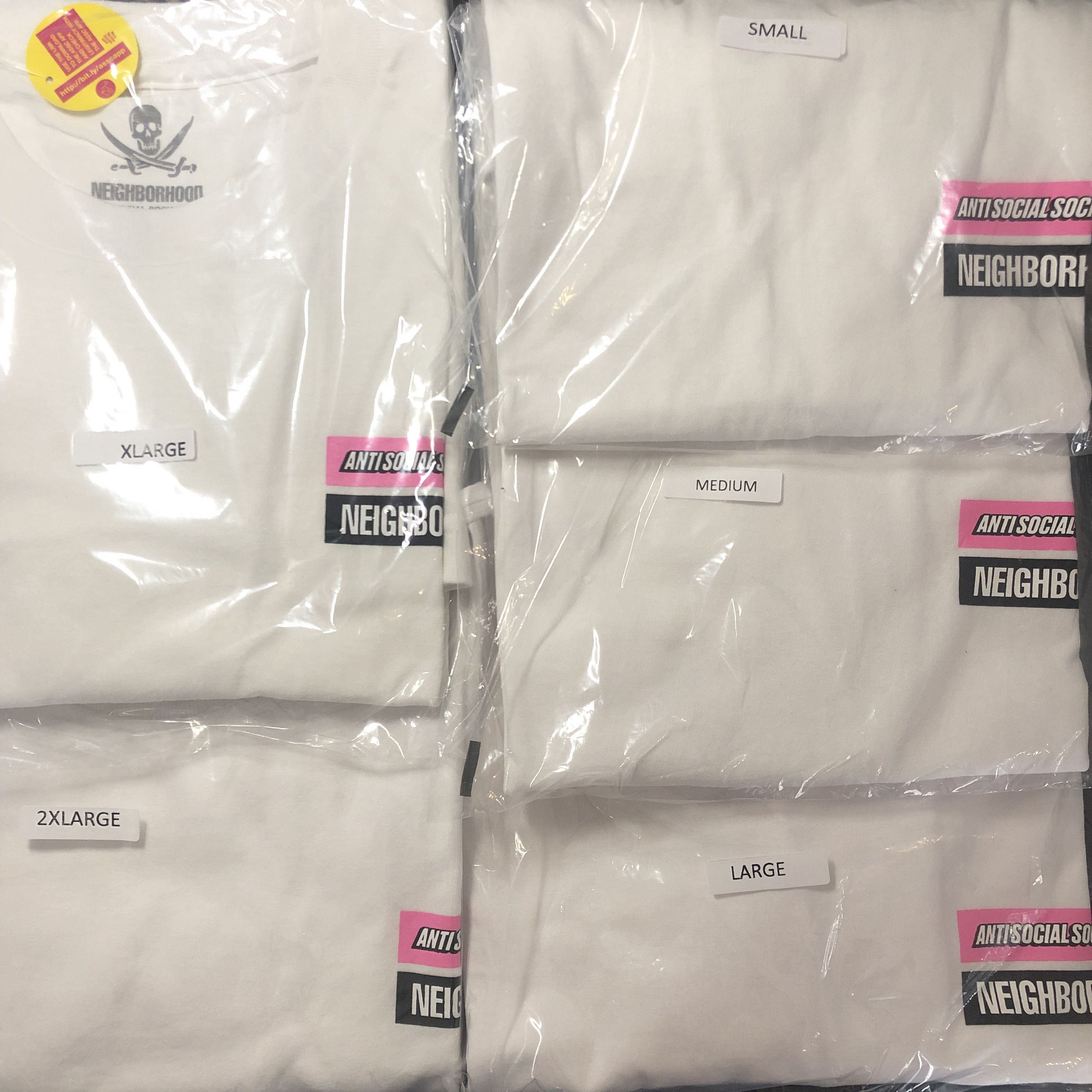 Anti Social Social Club × Neighborhood DS ASSC x NHBD Box Logo Stuck on You White Tee FTP BAPE KITH Size US XXL / EU 58 / 5 - 7 Thumbnail