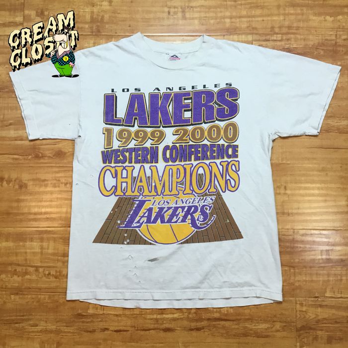 Vintage NBA LOS ANGELES LAKERS CHAMPIONS KOBE SHAQ BLOCK IS HOT TEE ...