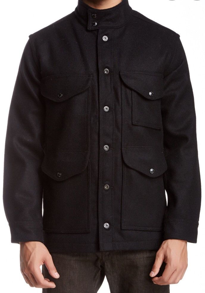 Filson FILSON BLACK GREENWOOD Mackinaw WOOL Cruiser Small Seattle F Grailed