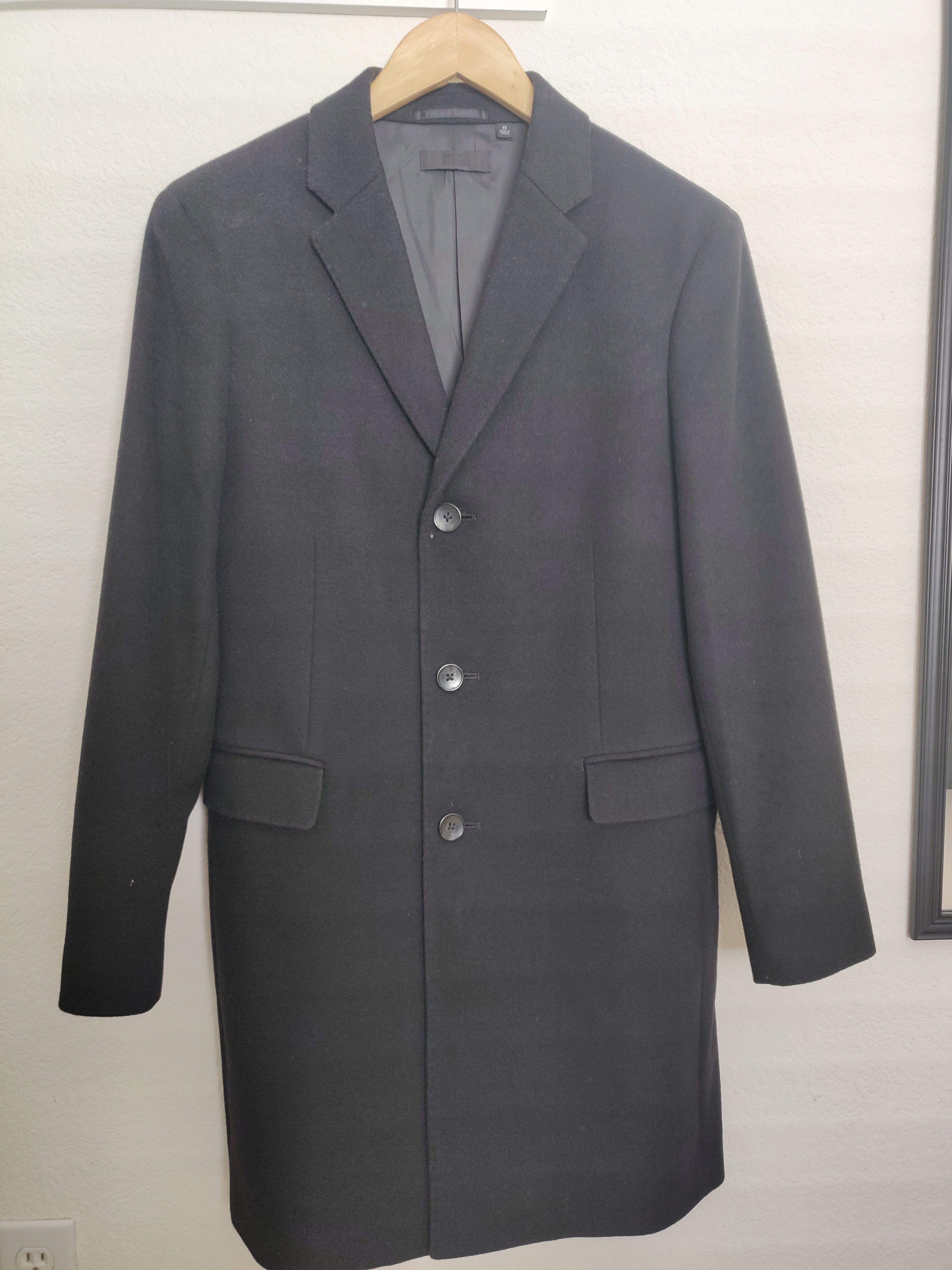 Uniqlo Men Wool Cashmere Chesterfield Coat