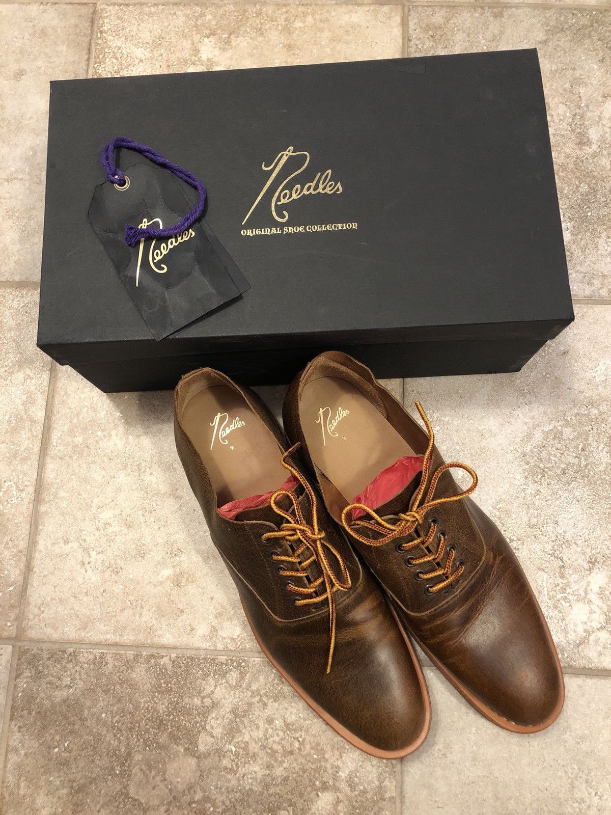 Plain toe unlined shoes wedge crepe sole Menswear