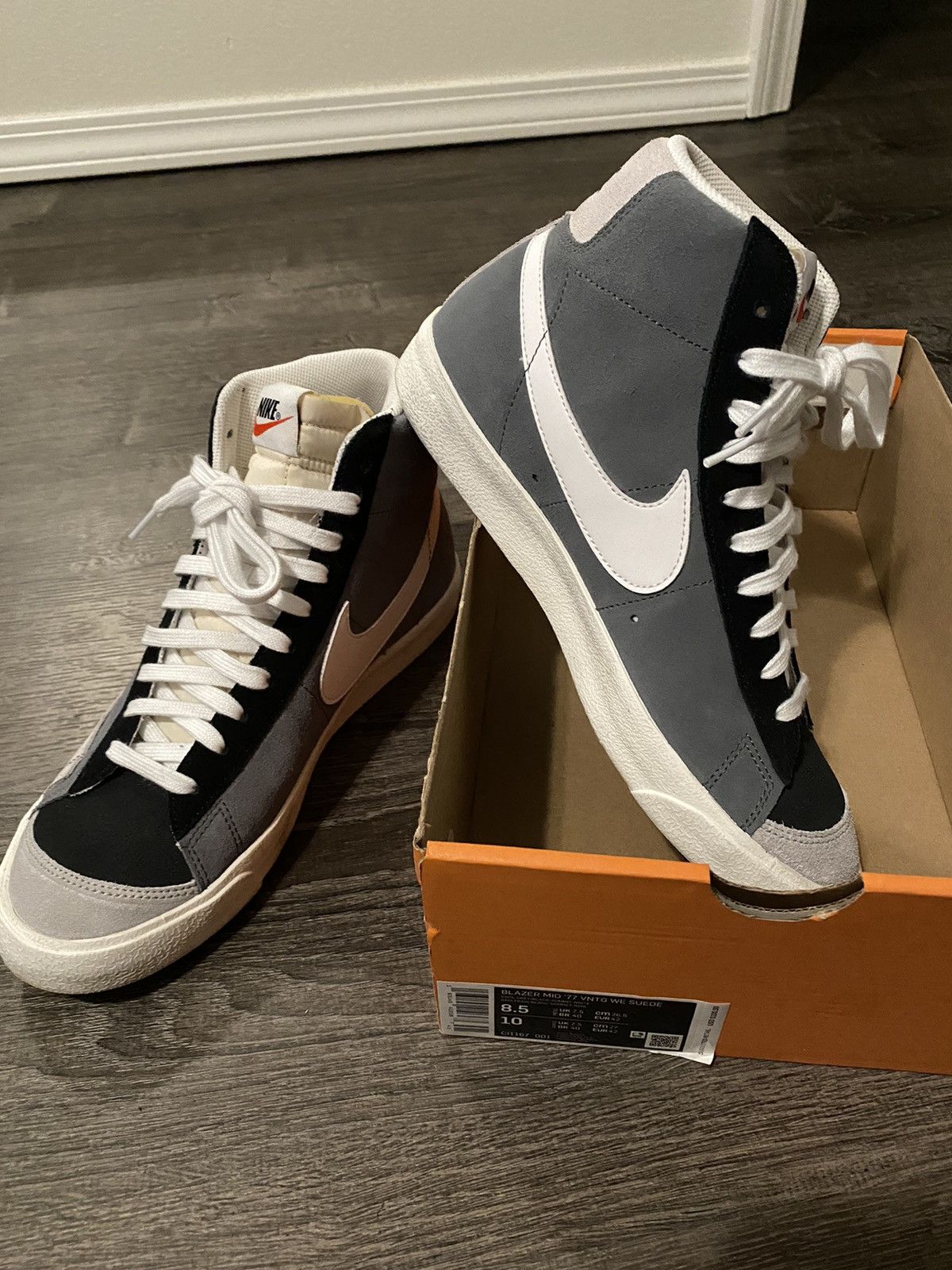 Nike Vintage Nike Blazer Mid 77 Vintage Cool Grey White Black Grailed