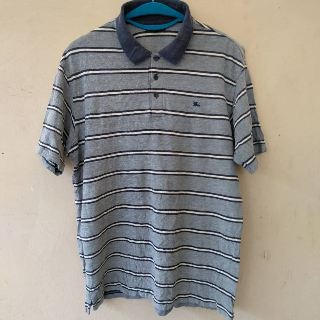 Burberry 🔥 BURBERRY STRIPES POLO Size US L / EU 52-54 / 3 - 1 Thumbnail