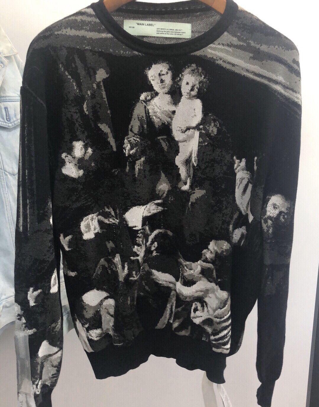 Off-White Off white Caravaggio knit sweater | Grailed