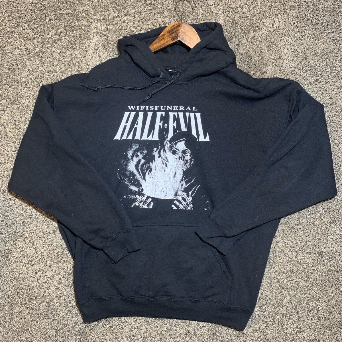 Half Evil Half Evil x Wifisfuneral collab hoodie | Grailed