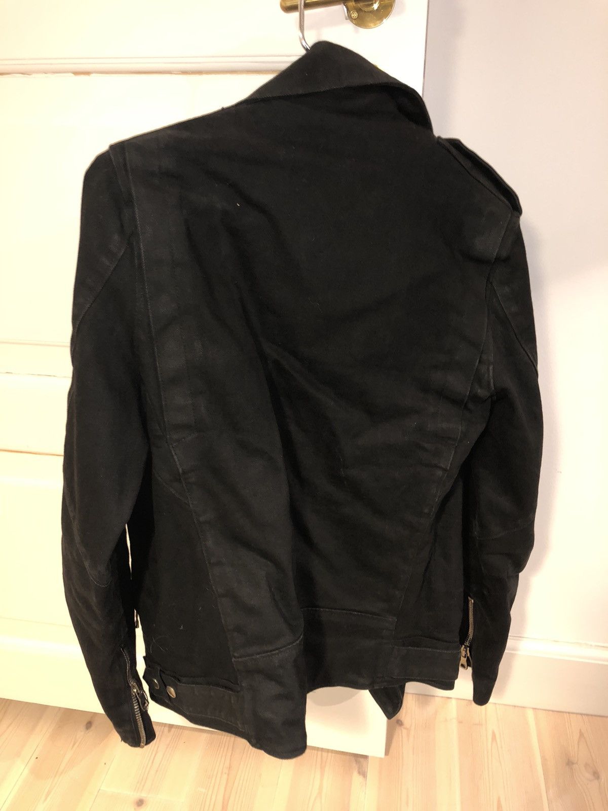 Balmain Balmain Black Cotton Biker Jacket Size US M / EU 48-50 / 2 - 4 Thumbnail