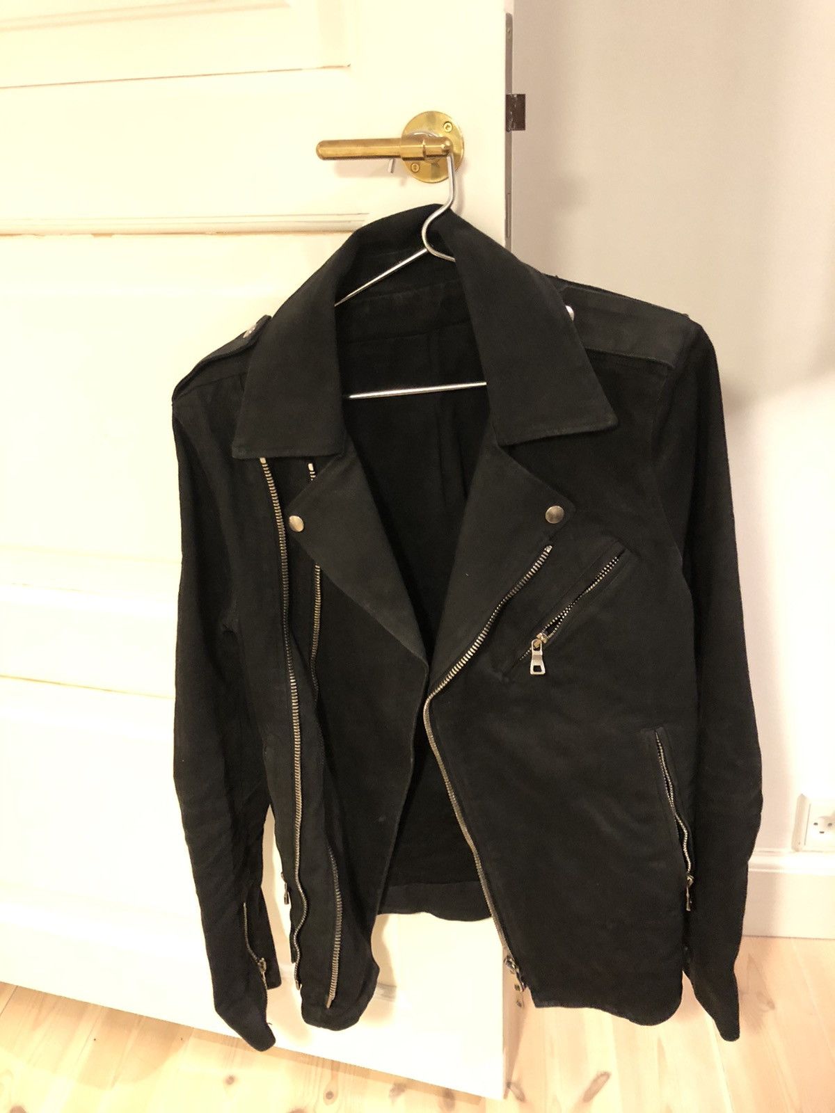Balmain Balmain Black Cotton Biker Jacket Size US M / EU 48-50 / 2 - 2 Thumbnail