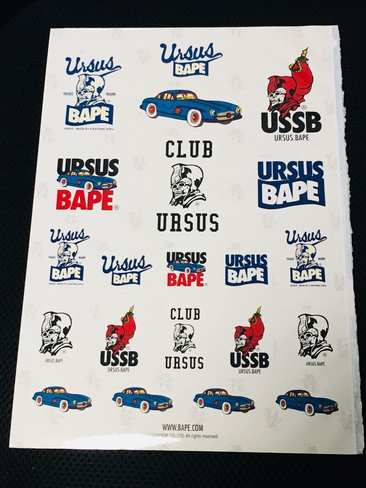 Bape Ursus Bape x wtaps Sticker Sheet Logos Size ONE SIZE - 1 Preview