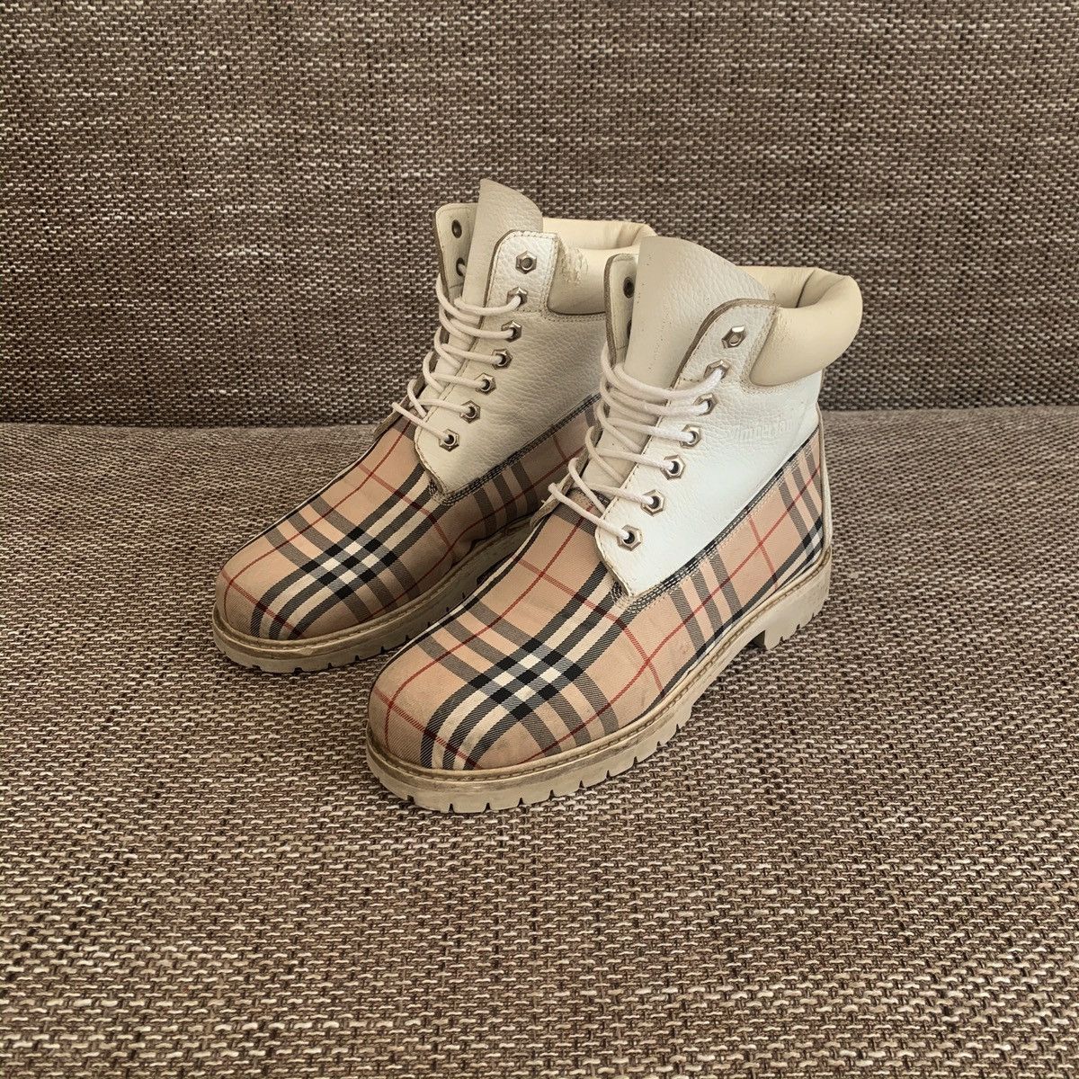 Burberry timberlands hot sale