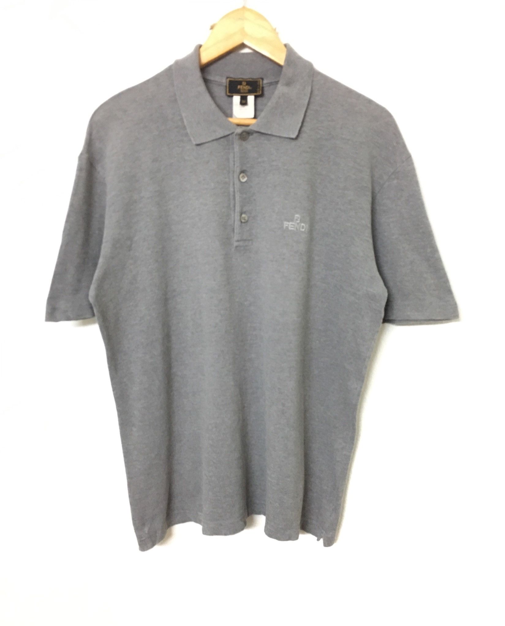 Fendi Vintage FENDI Polo Shirt Size M Grey Size US M / EU 48-50 / 2 - 1 Thumbnail