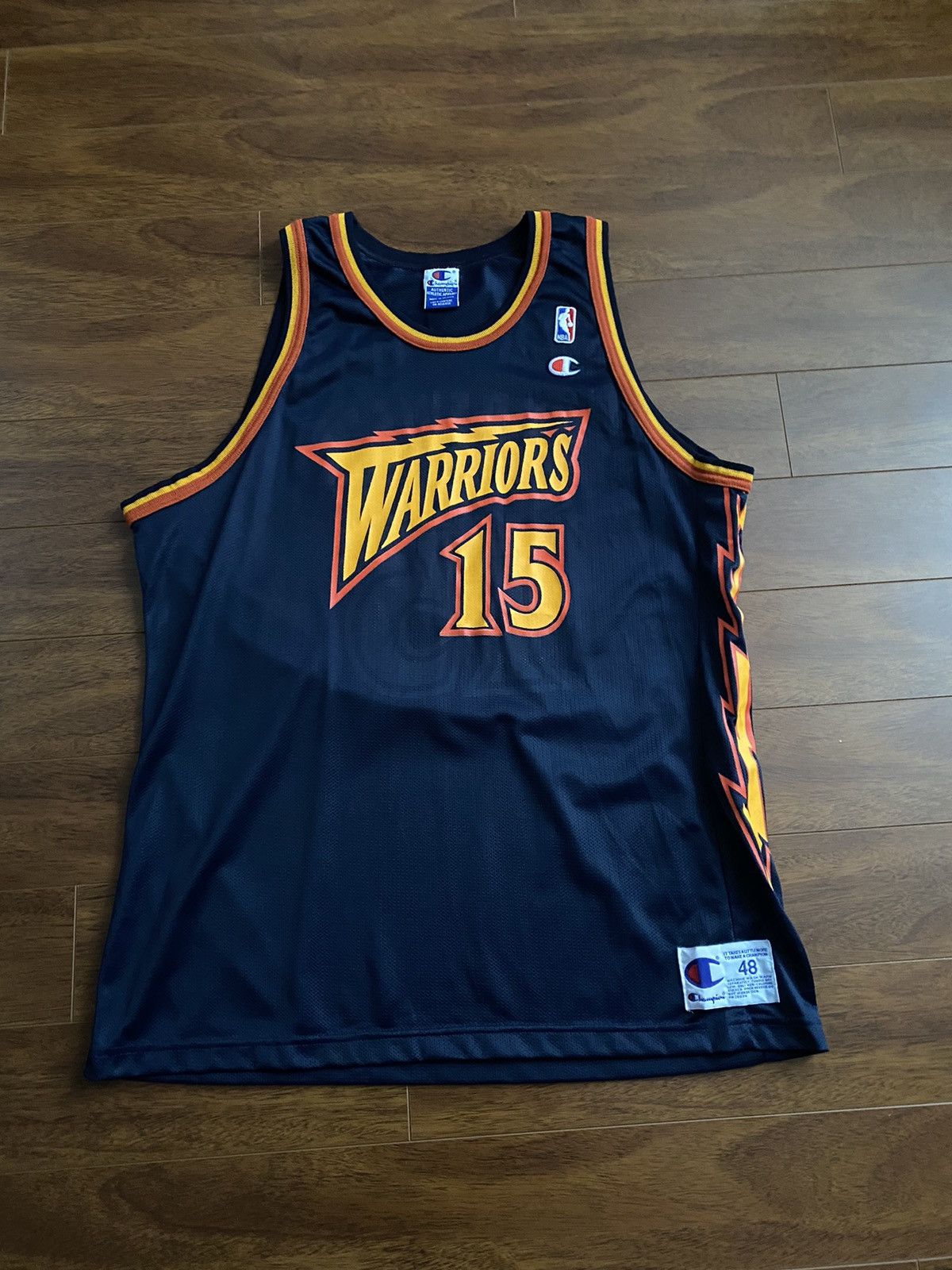 Vtg #15 LATRELL SPREWELL Golden State Warriors Champion Jersey 18-20