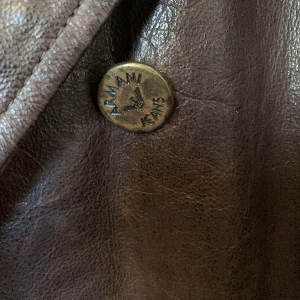 Armani Armani Jeans Leather Jacket | Grailed